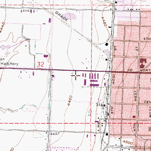 Topographic Map of KBLQ-FM (Logan), UT