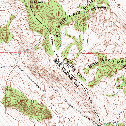 Topographic Map of KUSU-FM (Logan), UT