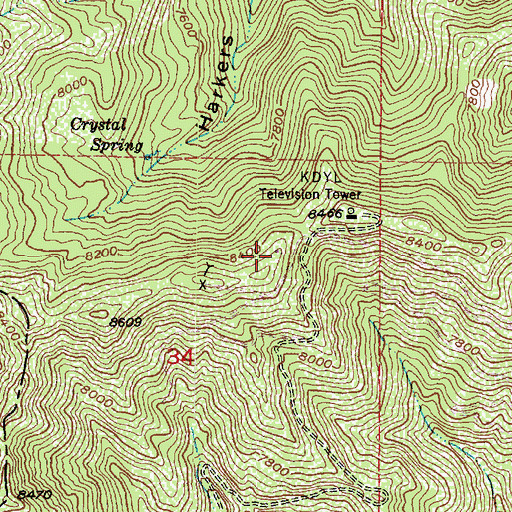 Topographic Map of KUTV-TV (Salt Lake City), UT