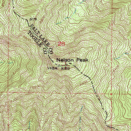 Topographic Map of KTVX-TV (Salt Lake City), UT