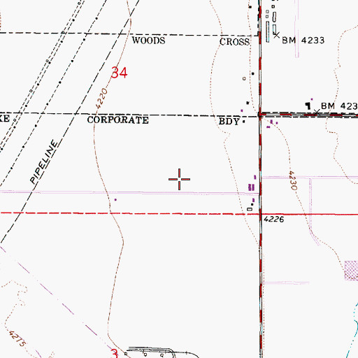 Topographic Map of A A Helicopters Incorporated Heliport, UT