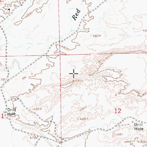 Topographic Map of Fantasy Canyon, UT