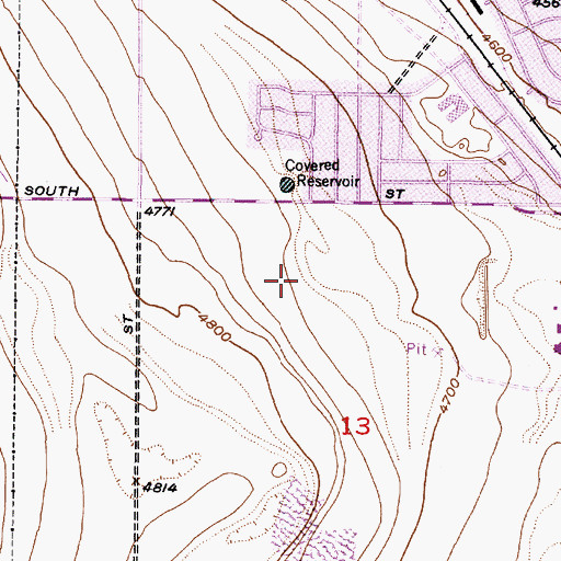 Topographic Map of Valley View Park, UT