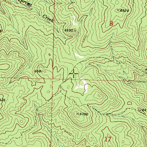 Topographic Map of Mud Spring, UT