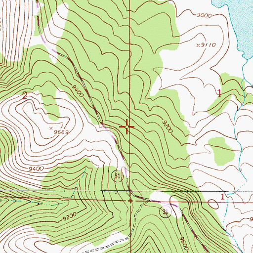 Topographic Map of Fairview Lakes Overlook, UT