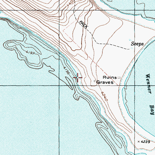 Topographic Map of Jones Beach, UT