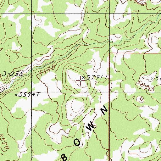 Topographic Map of Big Bown Bench, UT