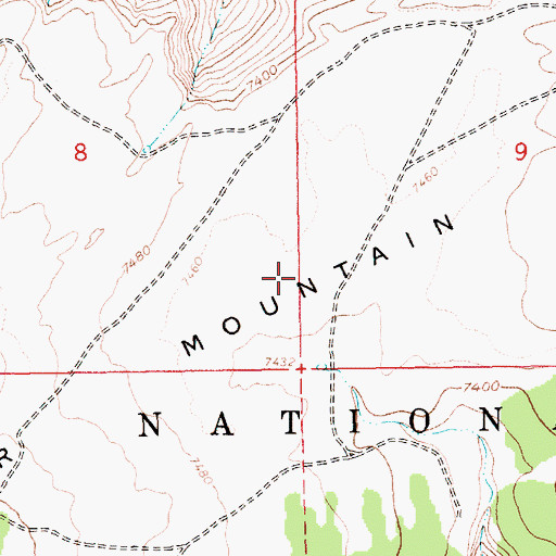 Topographic Map of Bare Top Mountain, UT