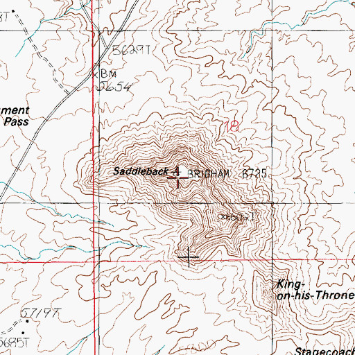Topographic Map of Brighams Tomb, UT