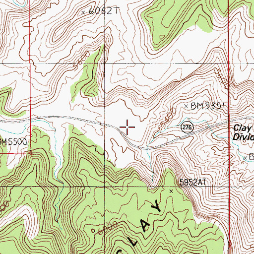 Topographic Map of Clay Hills Pass, UT