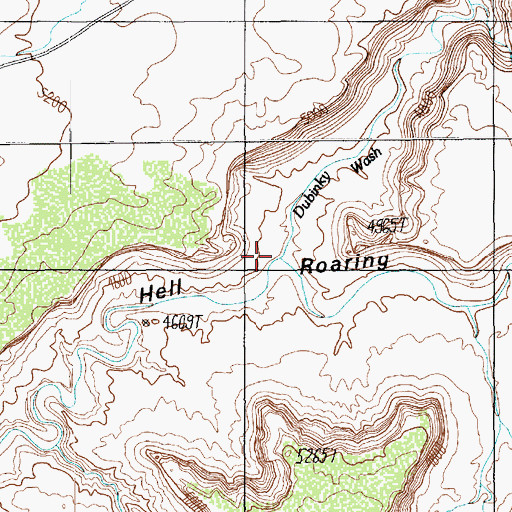Topographic Map of Dubinky Wash, UT