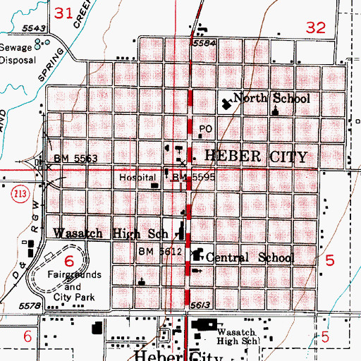 Topographic Map of Heber City, UT