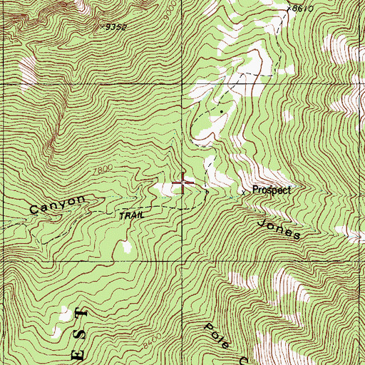 Topographic Map of John Jones Canyon, UT