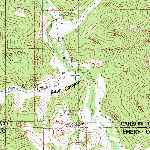 Topographic Map of Little Horse Canyon, UT