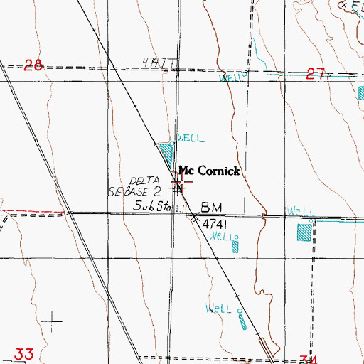 Topographic Map of McCornick, UT