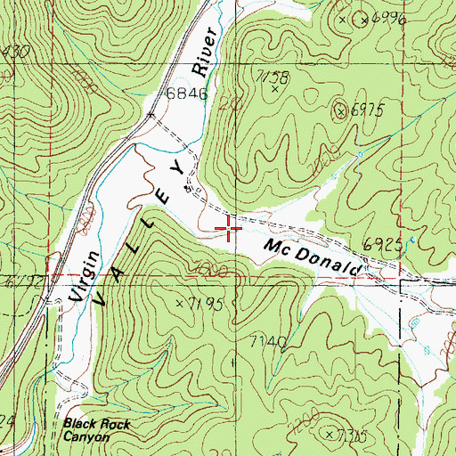 Topographic Map of McDonald Canyon, UT