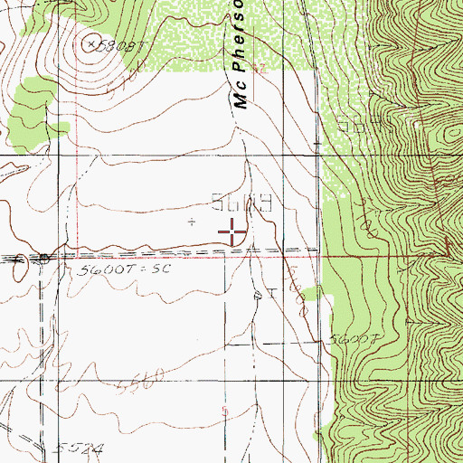 Topographic Map of McPherson Canyon, UT