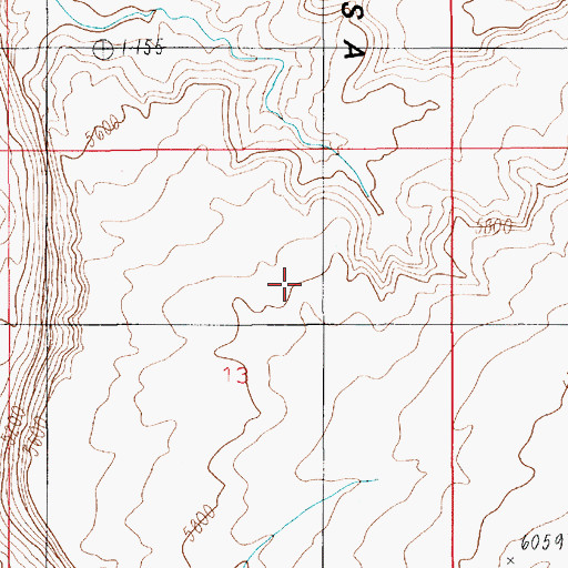 Topographic Map of No Mans Mesa, UT