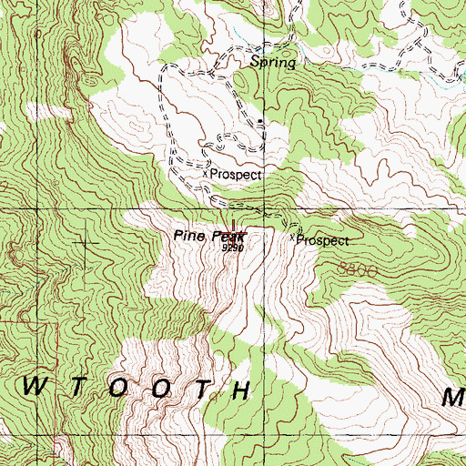 Topographic Map of Pine Peak, UT