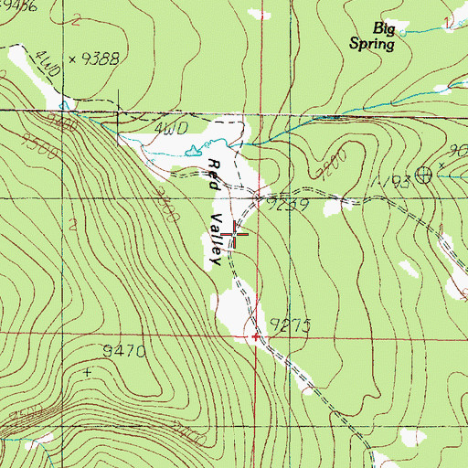 Topographic Map of Reed Valley, UT