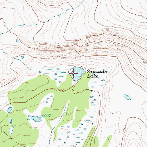 Topographic Map of Samuels Lake, UT