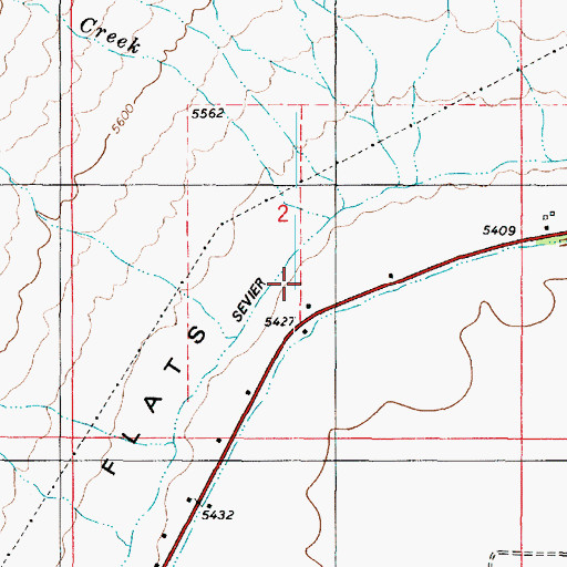 Topographic Map of Sevier Valley Canal, UT