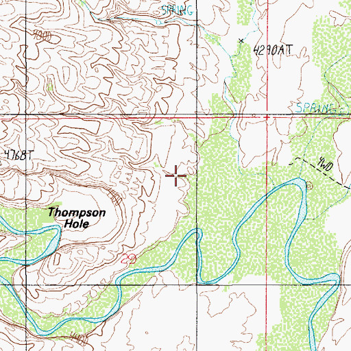 Topographic Map of Thompsons Hole, UT