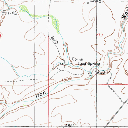 Topographic Map of Lost Spring, UT