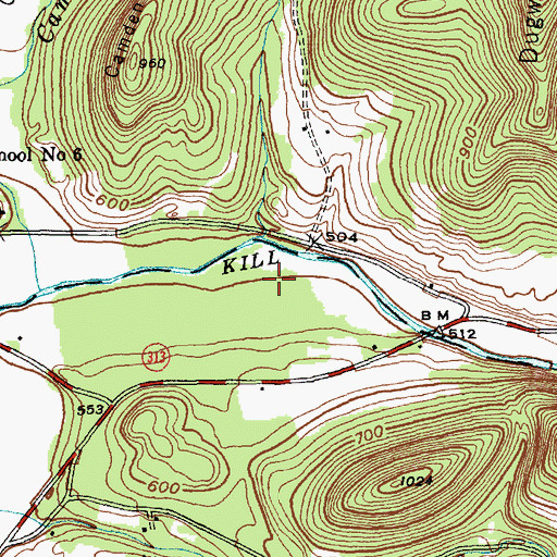 Topographic Map of Camden Creek, VT