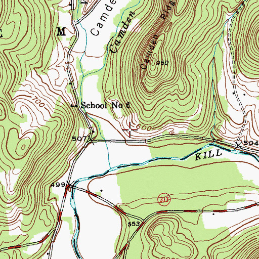 Topographic Map of Camden Valley, VT