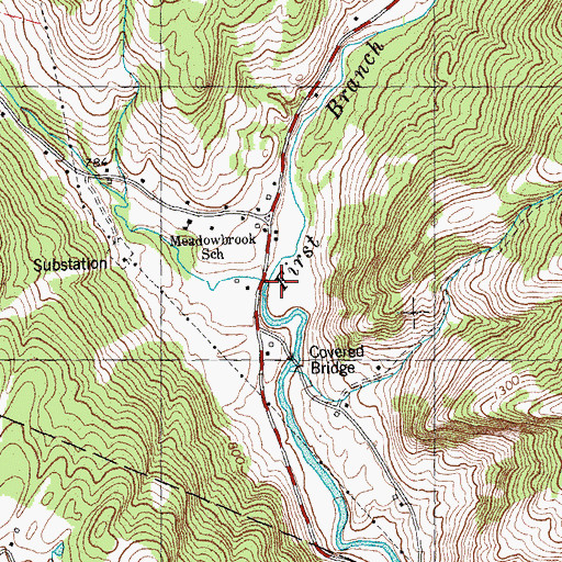 Topographic Map of Cram Brook, VT