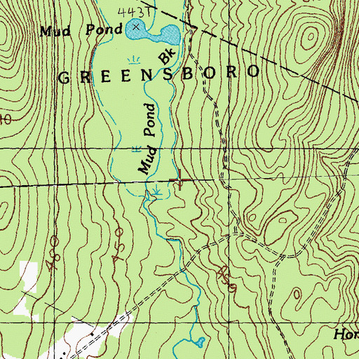 Topographic Map of Mud Pond Brook, VT