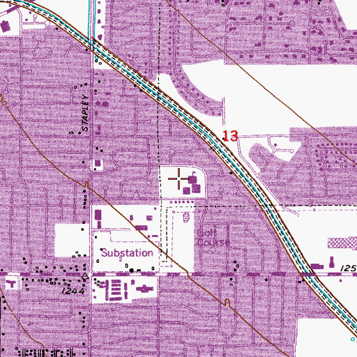 Topographic Map of Hawthorne Elementary School, AZ