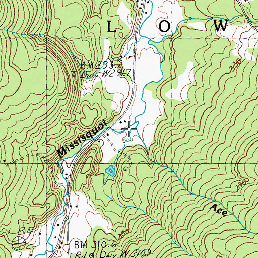 Topographic Map of Ace Brook, VT