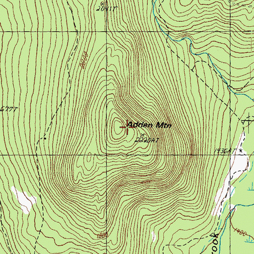 Topographic Map of Adden Mountain, VT