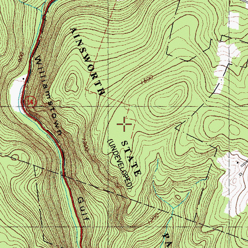 Topographic Map of Ainsworth State Park, VT
