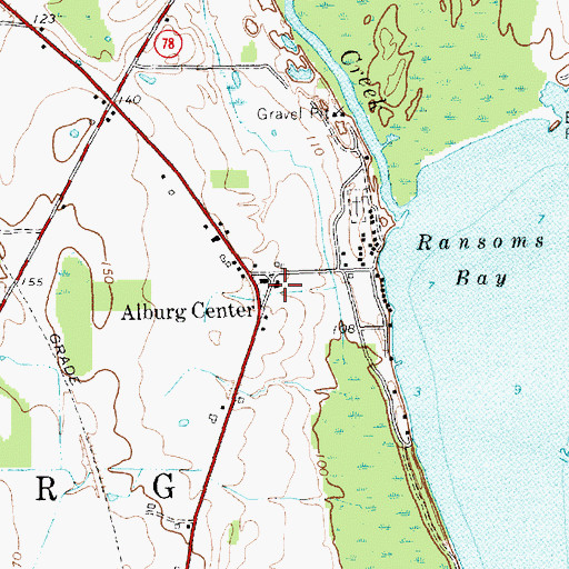 Topographic Map of Alburg Center, VT