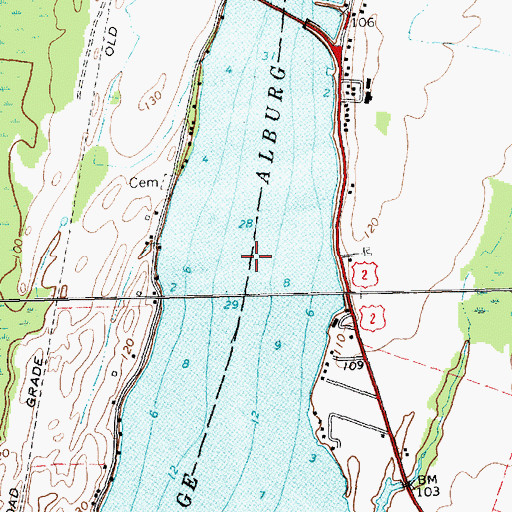 Topographic Map of Alburg Passage, VT