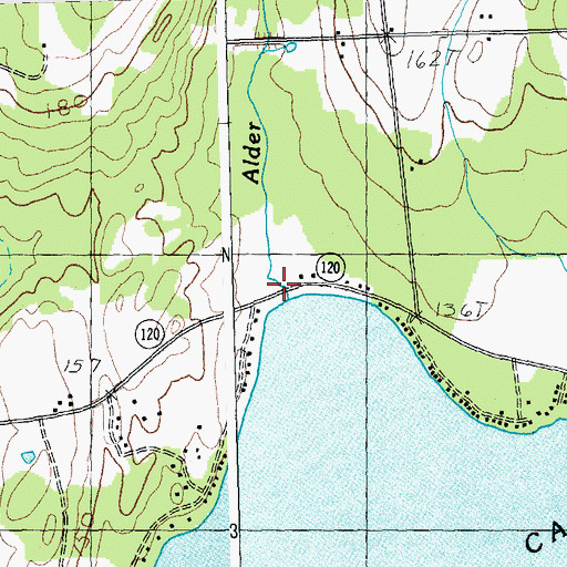 Topographic Map of Alder Run, VT