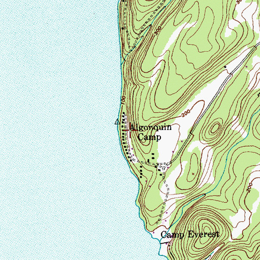 Topographic Map of Algonquin Camp, VT