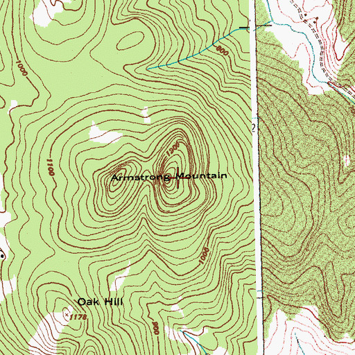 Topographic Map of Armstrong Hill, VT