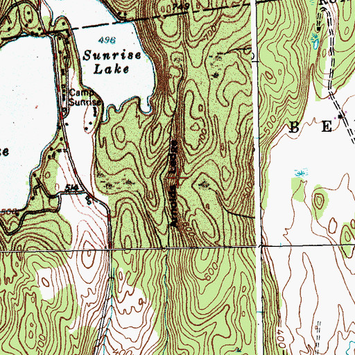 Topographic Map of Arnolds Ledge, VT