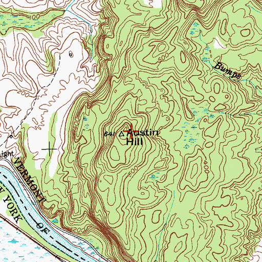 Topographic Map of Austin Hill, VT