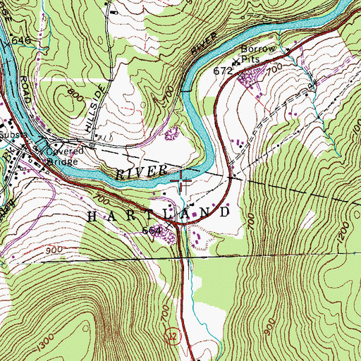 Topographic Map of Babcock Brook, VT