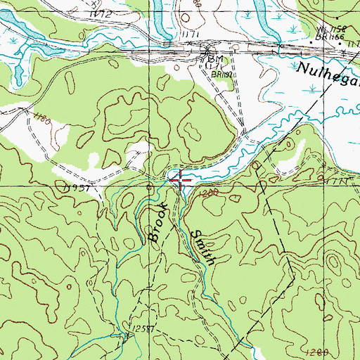 Topographic Map of Bailey Brook, VT