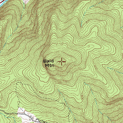 Topographic Map of Bald Mountain, VT