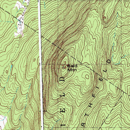 Topographic Map of Bald Mountain, VT