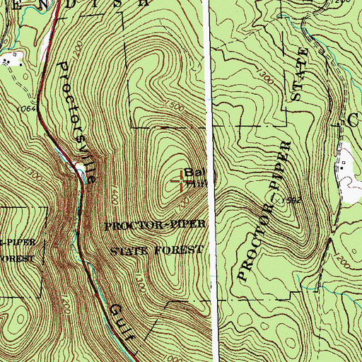 Topographic Map of Ball Hill, VT