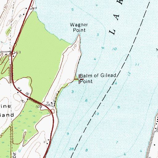 Topographic Map of Balm of Gilead Point, VT