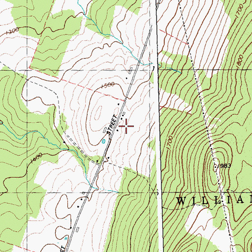 Topographic Map of Baptist Street School, VT